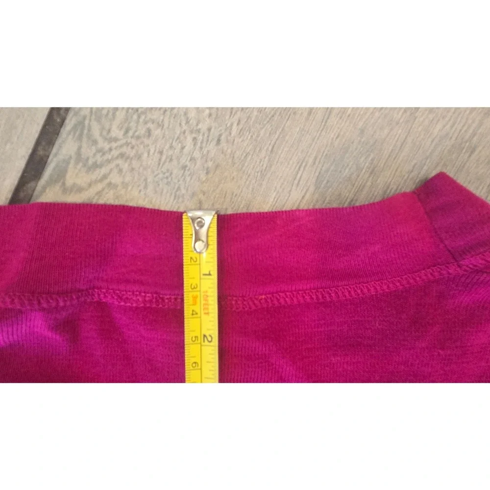 Tory Burch Simone Cardigan Magenta Pink Cotton Gold Logo Button Sweater XS